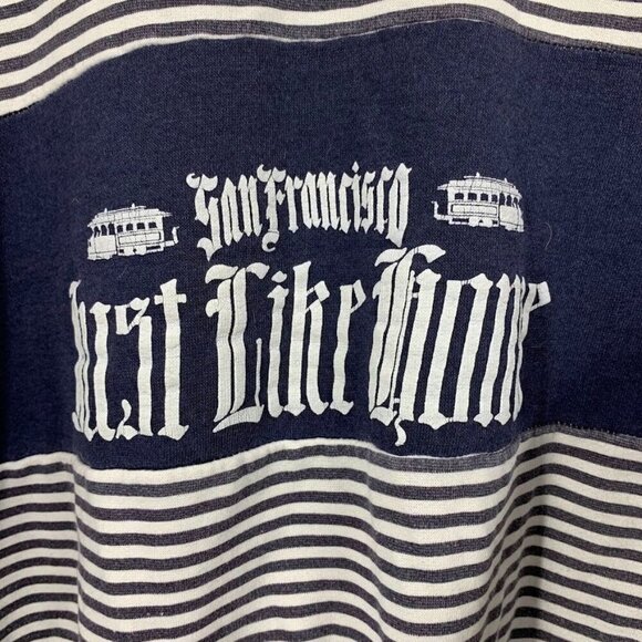 San Francisco Vintage 90s California Stripe Spellout Pullover Sweatshirt Size XL - Picture 6 of 13
